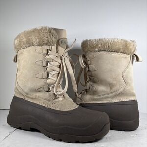 Size 8 Quest Pac Tan Suede Thinsulate Lined Duck Boots QCWBW004